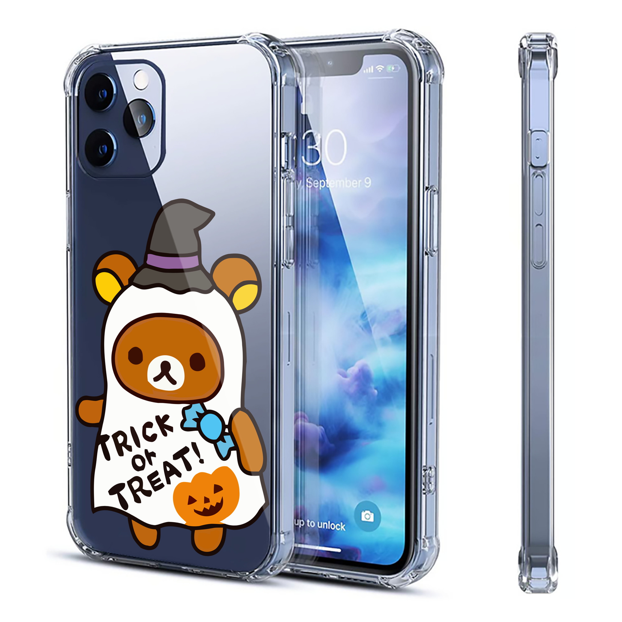 （画像用） リラックマ リラックマ キイロイトリ Rilakkuma Korilakkuma Kiiroitori 【iPhone 12シリーズ対応】透明スマホケース（クリアソフトケース）